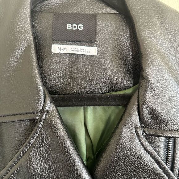 BDG Faux leather jacket green lining Medium Women's - Picture 2 of 4